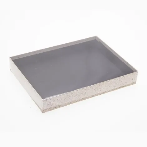 24 Choc Board Box & Clear Lid; Cocoa Shell Paper